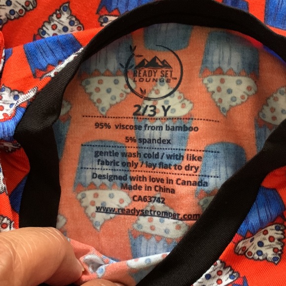 2 Puc Loungewear set in cupcakes Bambo viscose - Picture 5 of 7